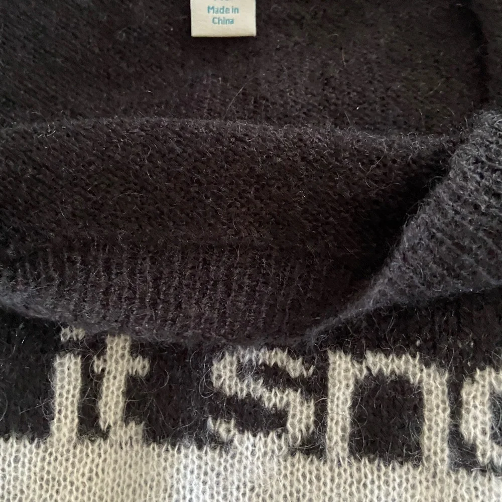 Sundance Black and White Crew Neck Sweater - Picture 3 of 4